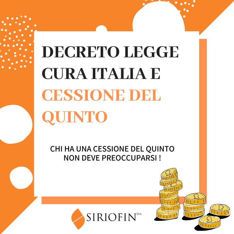 Decreto Legge Cur Italia e Cessione del Quinto sospensione rata