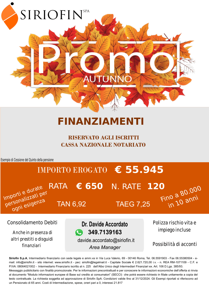 Cessione del Quinto Pensionati Cassa Nazionale del Notariato